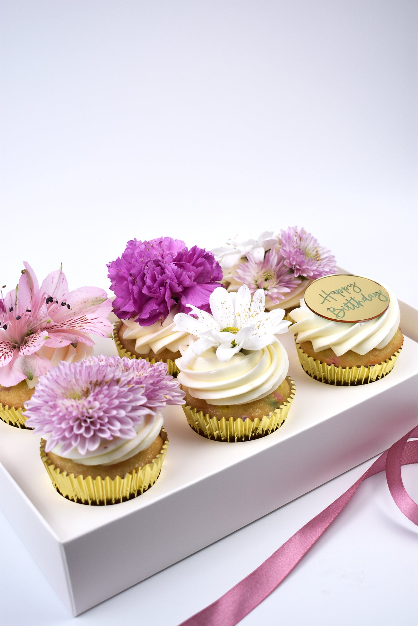 Fresh Flower Cupcakes