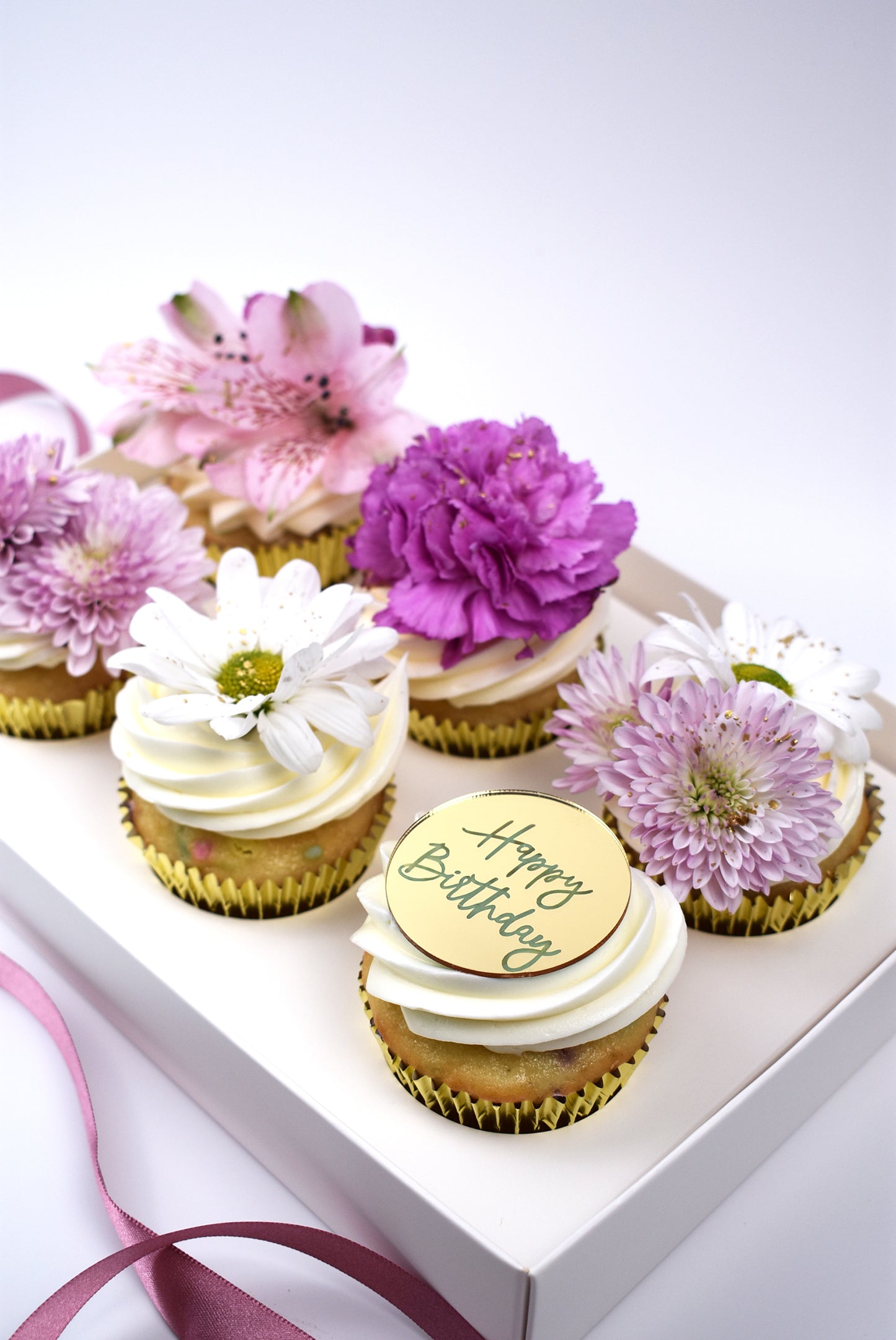 Fresh Flower Cupcakes