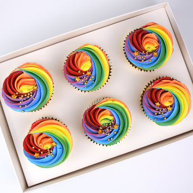 Rainbow cupcakes