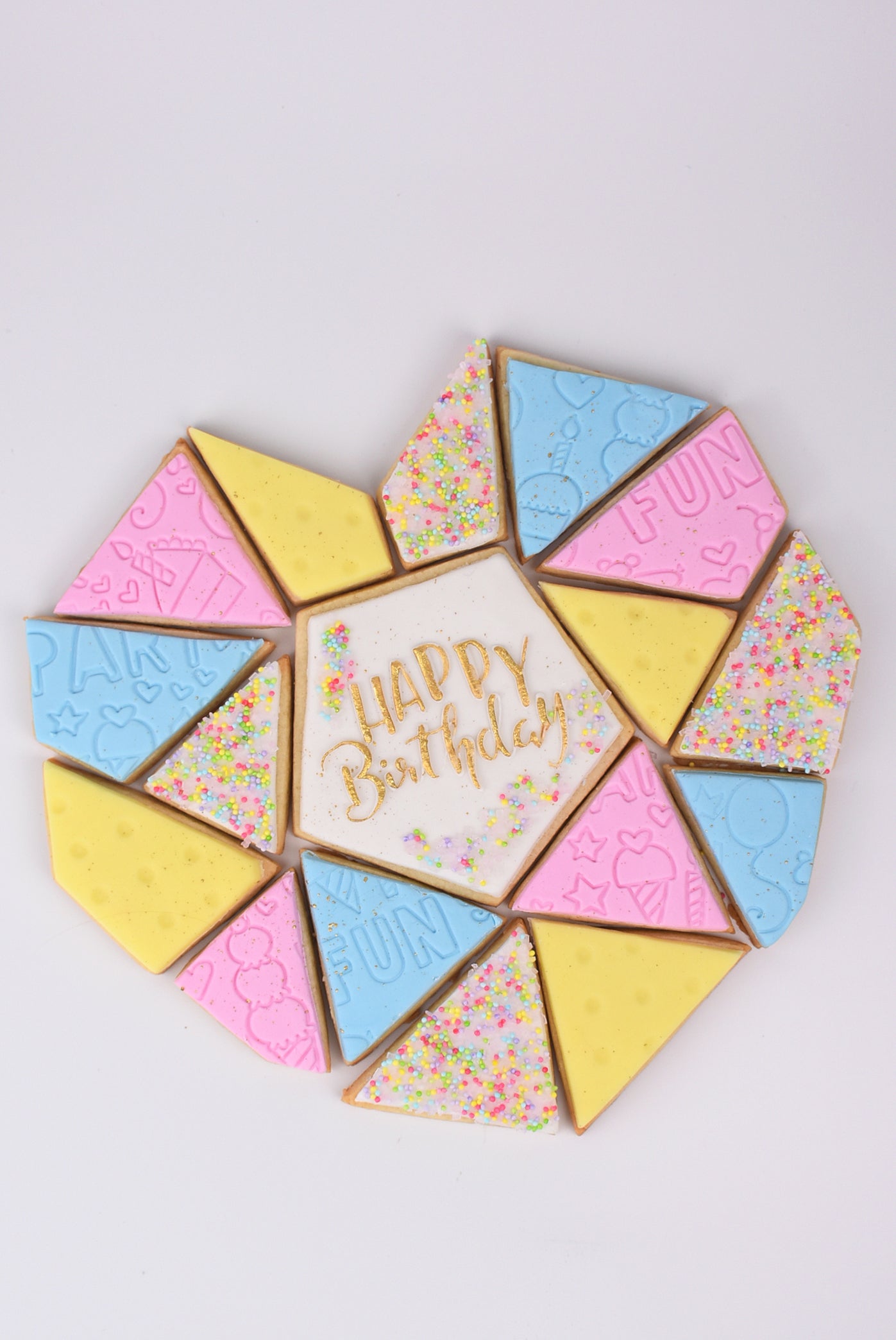 Giant Geo Heart Cookies