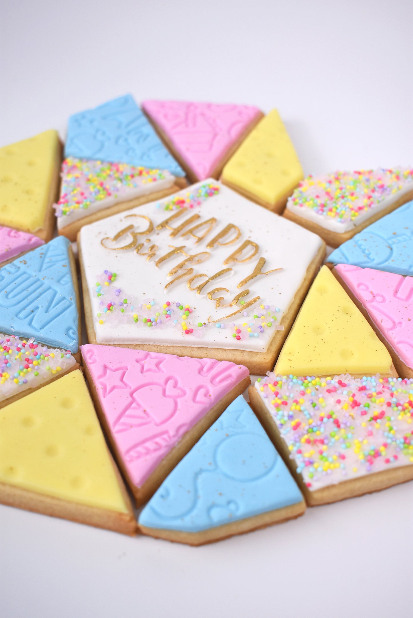 Giant Geo Heart Cookies