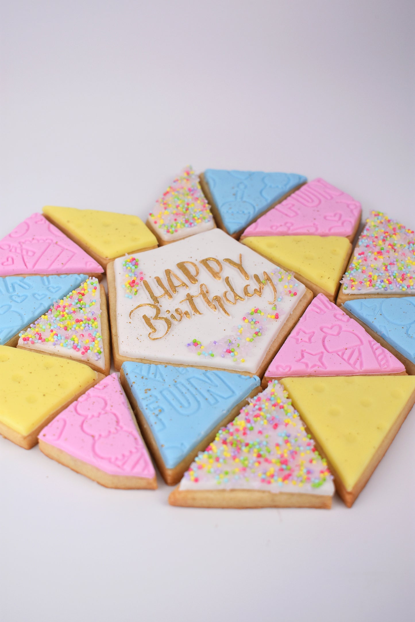 Giant Geo Heart Cookies