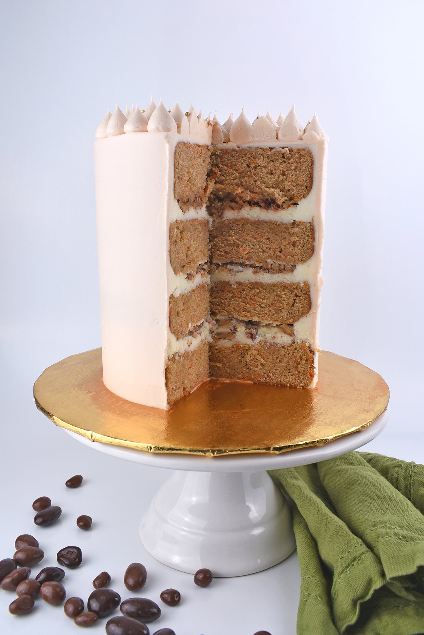Carrot Cake with Spiced Candied Walnuts