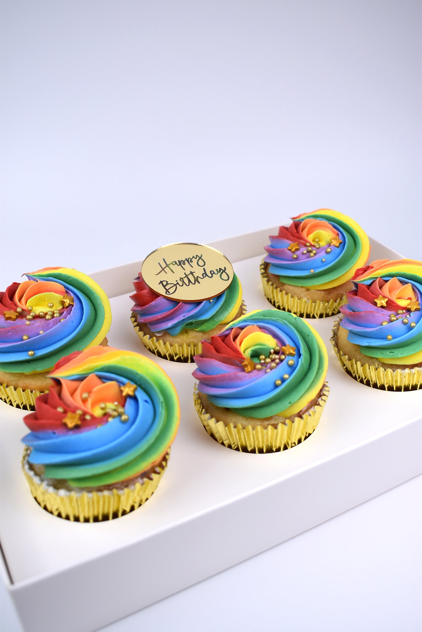 Rainbow cupcakes