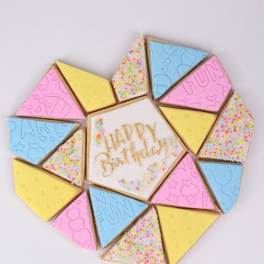 Giant Geo Heart Cookies