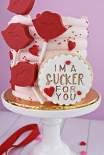 Valentine's sucker cake