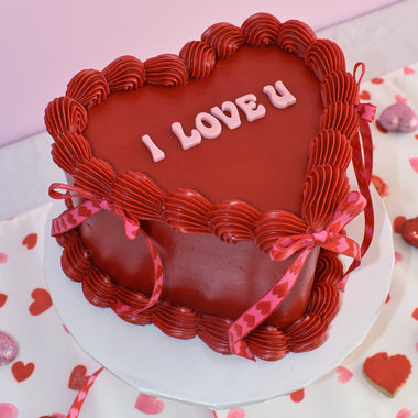 Valentine's hearts cake