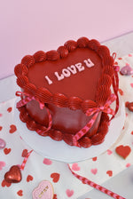 Valentine's hearts cake