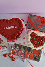 Valentine's hearts cake