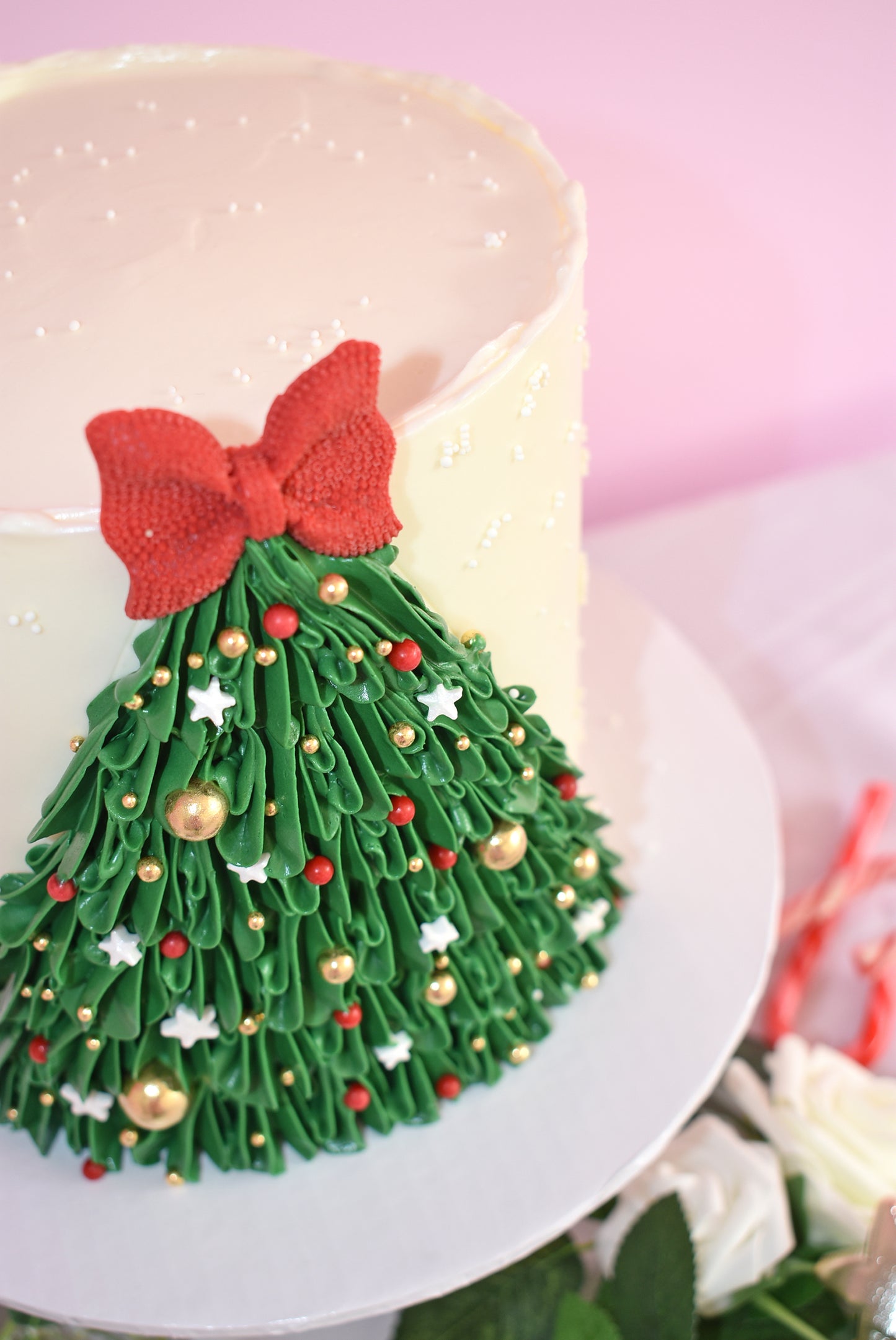 Enchanting Christmas Tree Cake