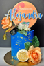Floral Graduation Cake